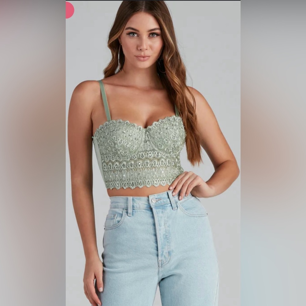 Windsor Rhinestone Beaded Bustier